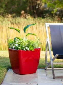 Viva Square Self-Watering Rolling Planter, 20" Diameter, Set Of 2 -Garden Care Sale 3 4 crop 8612930 0035 tif