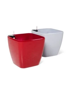 Viva Square Self-Watering Rolling Planter, 20" Diameter, Set Of 2 -Garden Care Sale 3 4 crop 8612930 0104