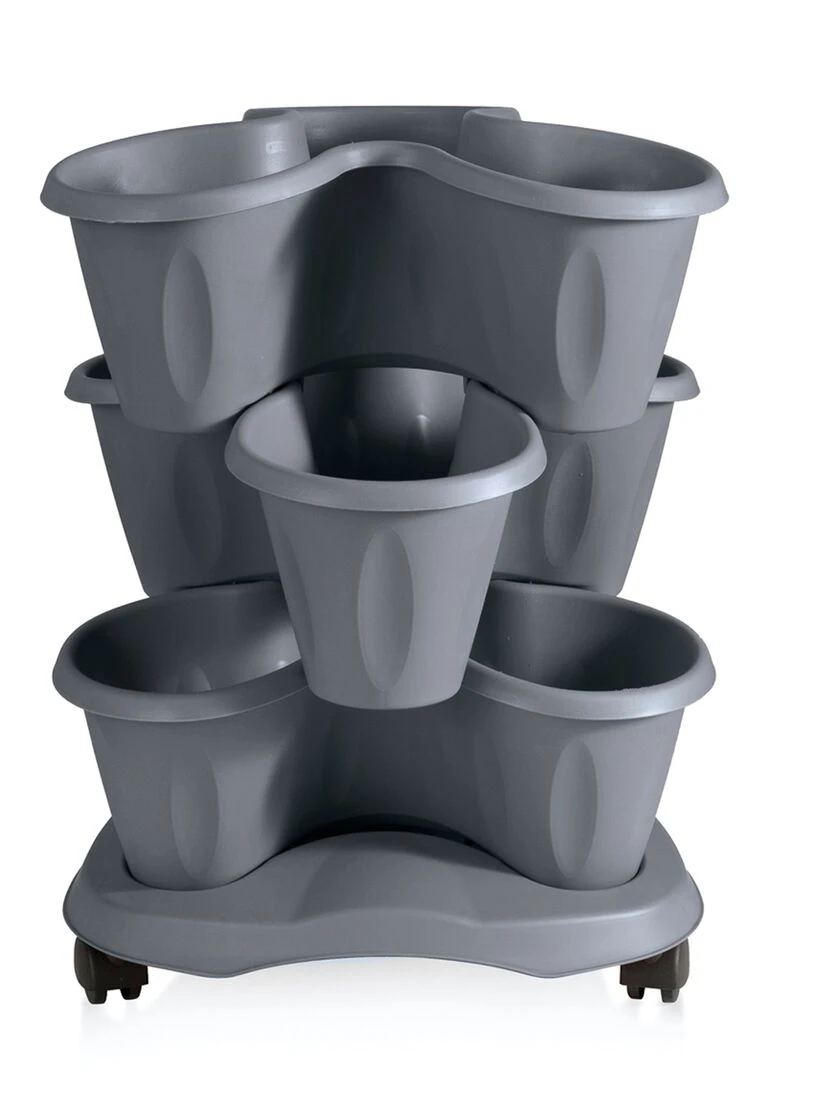 Trifoglio 3-Tier Planter On Wheels 2 Trifoglio 3-Tier Planter On Wheels - Image 2