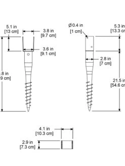No-Dig Ground Screw For Mailpost 5 No-Dig Ground Screw For Mailpost -Garden Care Sale 8587086 02V tif