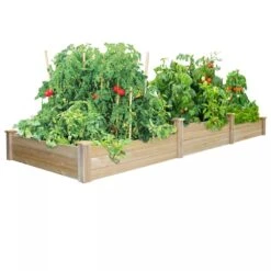 Pine Raised Garden Bed, 2'x4'x10.5" High -Garden Care Sale 8588181 01V tif