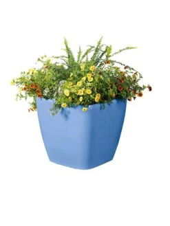 Viva Square Self-Watering Rolling Planter, 14" Diameter -Garden Care Sale 8589777BL 6080 tif