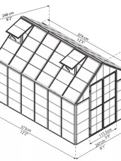 Canopia® By Palram Harmony™ Snap & Grow Greenhouse, 8' -Garden Care Sale 8591044 05V jpg