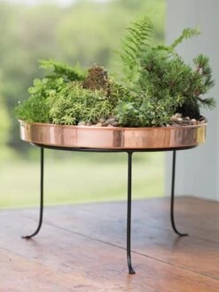 Large Round Copper Plant Tray, 14" -Garden Care Sale 8593567 4637 tif