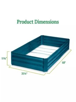 Demeter Corrugated Metal Raised Bed, 34" X 68" 10 Demeter Corrugated Metal Raised Bed, 34" X 68" -Garden Care Sale 8594183 dims GSC