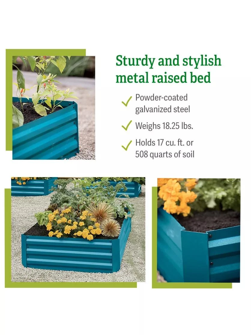 Demeter Corrugated Metal Raised Bed, 34" X 68" 2 Demeter Corrugated Metal Raised Bed, 34" X 68" - Image 2