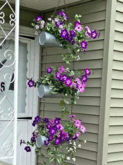Galvanized Hanging Triple Planter -Garden Care Sale 8595213 01CUST tif