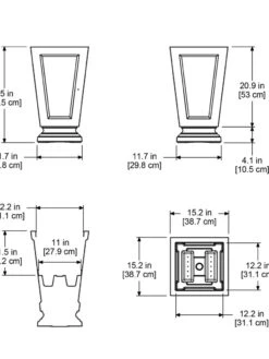 Kensington Self-Watering Tall Patio Planter, 25" -Garden Care Sale 8598549 07V tif