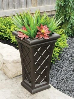 Carolina Self-Watering Tall Planter, 28" -Garden Care Sale 8598645 03V tif