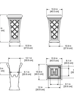 Carolina Self-Watering Tall Planter, 28" -Garden Care Sale 8598645 11V tif