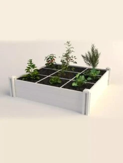 Raised Garden Bed With Grow Grid, 4' X 4' 5 Raised Garden Bed With Grow Grid, 4' X 4' -Garden Care Sale 8599291 02V