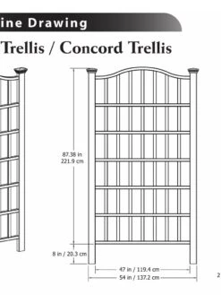 Concord Composite Vinyl Trellis -Garden Care Sale 8599770 03V tif