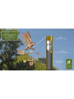 Bald Eagle Copper Weathervane -Garden Care Sale 8600276 01v
