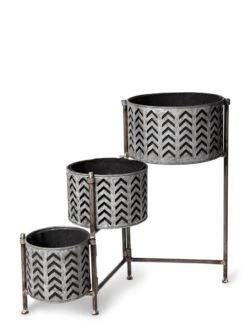 Galvanized Grow Bag Triple Planters With Stand 10 Galvanized Grow Bag Triple Planters With Stand -Garden Care Sale 8609180 4812 tif