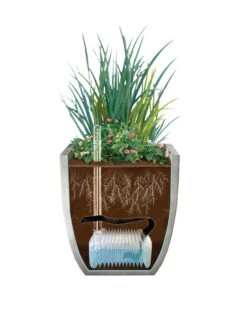 Self-Watering LavaStone® Modern Square 11 Self-Watering LavaStone® Modern Square -Garden Care Sale 8610250 SWInsert art 8inSq tif 1