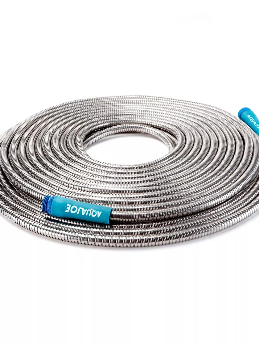 Sun Joe AJSGH75 Heavy-Duty Spiral Constructed Stainless Steel Garden Hose | 75-Feet | 1/2 In. Diameter 1 Sun Joe AJSGH75 Heavy-Duty Spiral Constructed Stainless Steel Garden Hose | 75-Feet | 1/2 In. Diameter