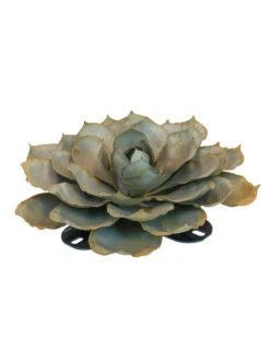 Desert Steel Blue Rose Succulent Sculpture -Garden Care Sale 8610764 01v desert steel blue rose succulent large