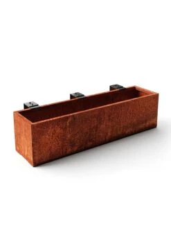 Veradek Metallic Series Corten Steel Railing Planters -Garden Care Sale 8611611 05v