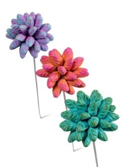 Dahlia Flower Garden Stakes Set -Garden Care Sale 8612055 5955 tif