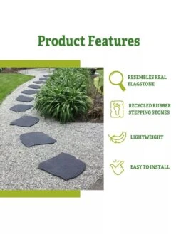 Recycled Rubber Flagstone Stepping Stone -Garden Care Sale 8612235 5