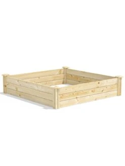 Pine Raised Garden Beds, 4'x4' -Garden Care Sale 8612250 03v