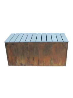 Nice Corten Trough Planters With Bench Top -Garden Care Sale 8612399 01v