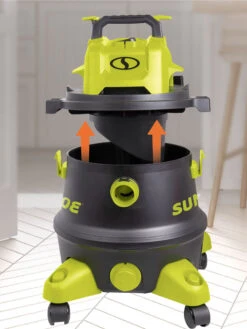 Sun Joe® 8-Gal 1200W 6.5 Pk HP Wet/Dry Shop Vac, HEPA,w/Cleaning Attachments -Garden Care Sale 8612522 07v