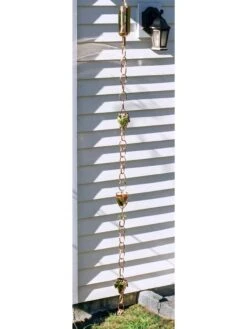 Wine Bottle, Grapes & Glasses Copper Rain Chain, 9.5' -Garden Care Sale 8612744 01v