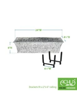 Achla Designs Handrail Flowerbox Bracket Kit For Rail 11 Achla Designs Handrail Flowerbox Bracket Kit For Rail -Garden Care Sale 8612884 02v