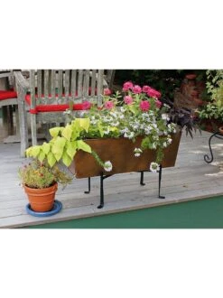 Achla Designs Copper Flower Box With Folding Stand 8 Achla Designs Copper Flower Box With Folding Stand -Garden Care Sale 8612914 04v