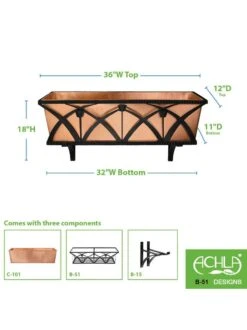 Achla Designs Rockwood Window Box -Garden Care Sale 8612918 03v