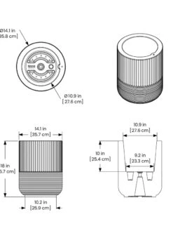Arden Round Planter -Garden Care Sale 8613267 01V tif