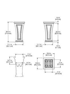 Cambridge Tall Planter, 28" Height 11 Cambridge Tall Planter, 28" Height -Garden Care Sale 8613524 04V 3 4