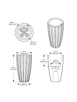 Sedona Tall Planter, 28" Height -Garden Care Sale 8613525 10V 3 4