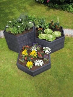 Modular Hexagon Raised Bed Kit, 28.5" 5 Modular Hexagon Raised Bed Kit, 28.5" -Garden Care Sale 8614244 04V